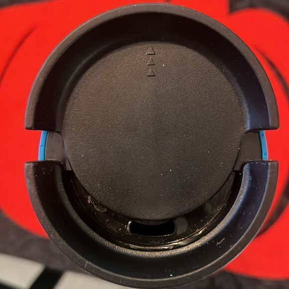 NWT Starbucks 2013 16oz turquoise w/orange pumpkins travel mug w/black slide top - Picture 6 of 9